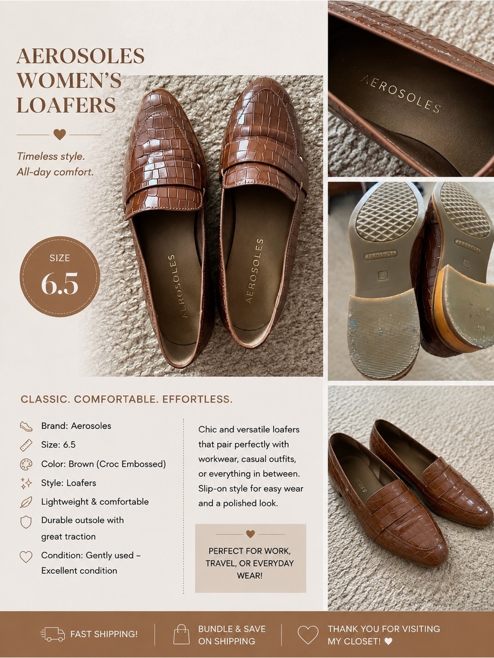 WOMEN’S AEROSOLES LOAFERS